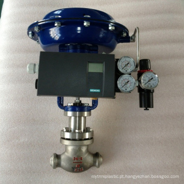 high quality v-type PTFE welded control valve with pneumatic